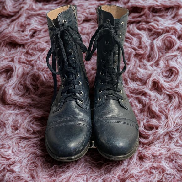 STEVE MADDEN Dark Blue Motorcycle Boots - Picture 2 of 4